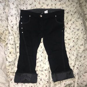 lip service black goth capri pants